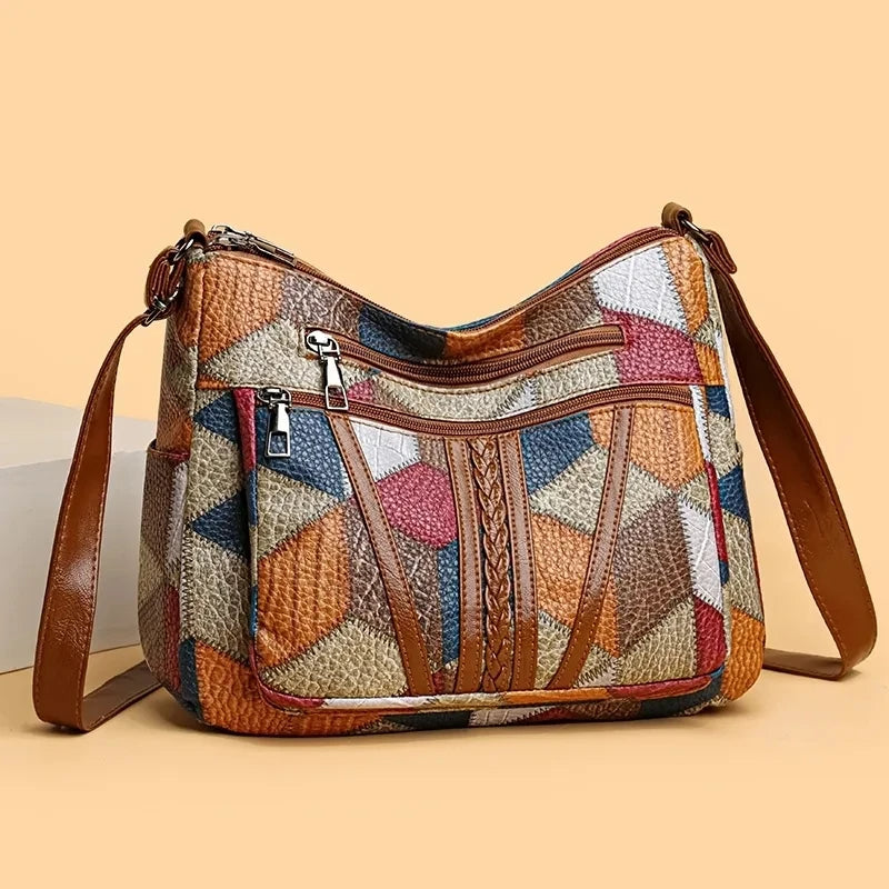 Sylwana™ | BOLSO PATCHWORK DE PIEL VEGANA