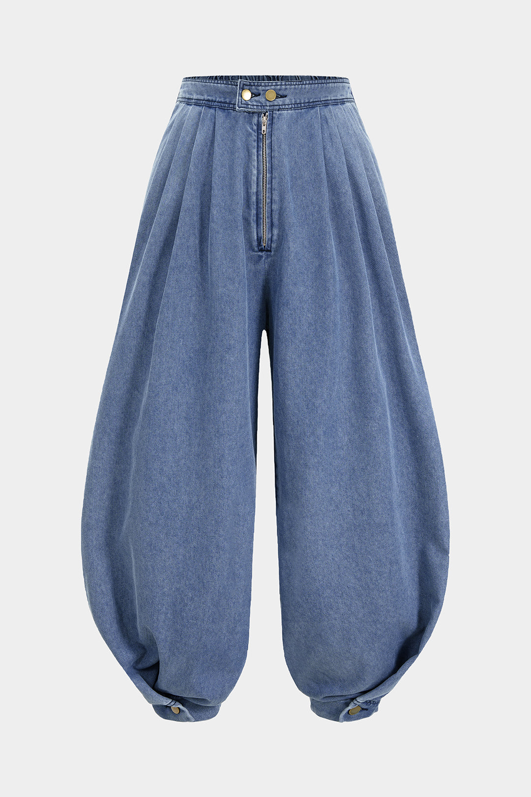 Alma™ | JEANS DE MUJER DE PIERNA ANCHA CON PLISADOS